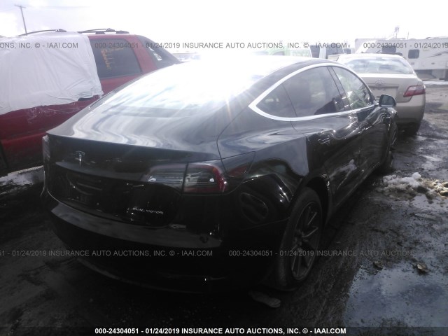 5YJ3E1EB8JF127600 - 2018 TESLA MODEL 3 BLACK photo 4