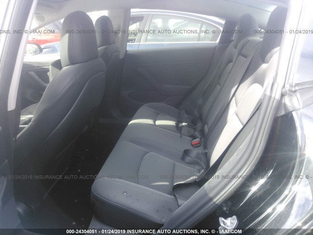 5YJ3E1EB8JF127600 - 2018 TESLA MODEL 3 BLACK photo 8