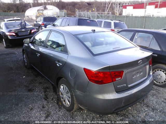 KNAFU4A29B5426178 - 2011 KIA FORTE EX GRAY photo 3