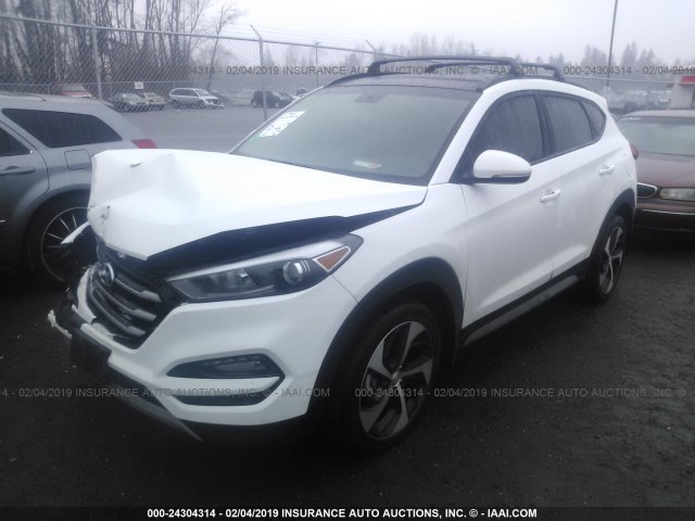 KM8J3CA2XJU794167 - 2018 HYUNDAI TUCSON LIMITED/SPORT AND ECO/SE WHITE photo 2