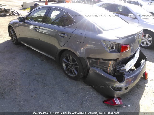 JTHBF5C23C5162339 - 2012 LEXUS IS 250 GRAY photo 3