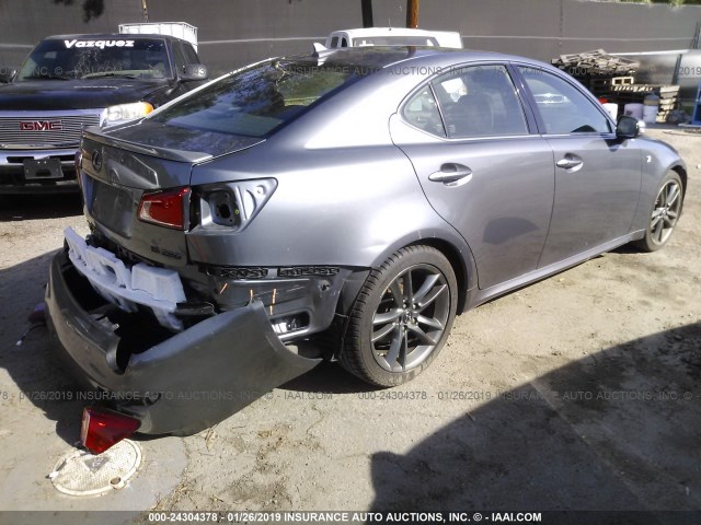 JTHBF5C23C5162339 - 2012 LEXUS IS 250 GRAY photo 4