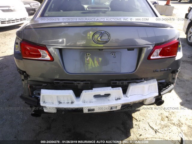 JTHBF5C23C5162339 - 2012 LEXUS IS 250 GRAY photo 6