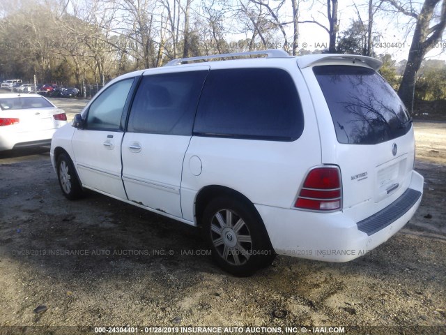 2MRDA222X7BJ01271 - 2007 MERCURY MONTEREY LUXURY WHITE photo 3