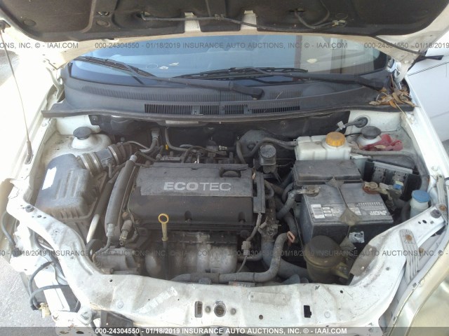 KL1TD66E99B643351 - 2009 CHEVROLET AVEO LS/LT თეთრი ფოტო 10