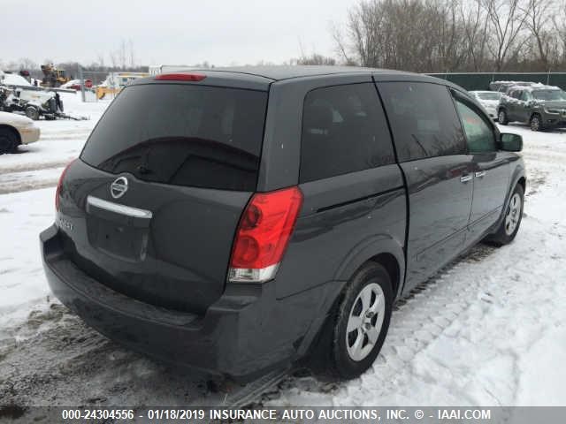 5N1BV28U67N107608 - 2007 NISSAN QUEST S/SE/SL GRAY photo 4