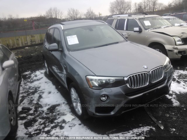 5UXWX9C50F0D50028 - 2015 BMW X3 GRAY photo 1