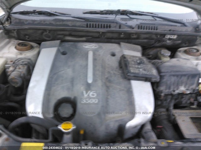 KM8SC73E14U583852 - 2004 HYUNDAI SANTA FE GLS/LX SILVER photo 10