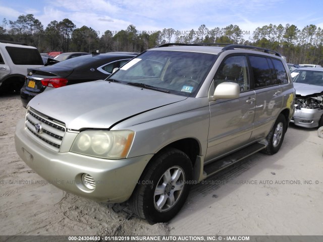 JTEHF21A030106243 - 2003 TOYOTA HIGHLANDER LIMITED GOLD photo 2