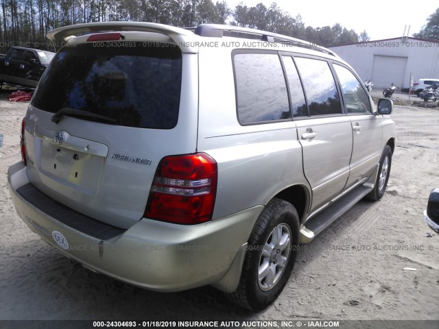 JTEHF21A030106243 - 2003 TOYOTA HIGHLANDER LIMITED GOLD photo 4