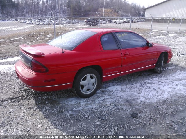 2G1WW12M2T9100134 - 1996 CHEVROLET MONTE CARLO LS RED photo 4