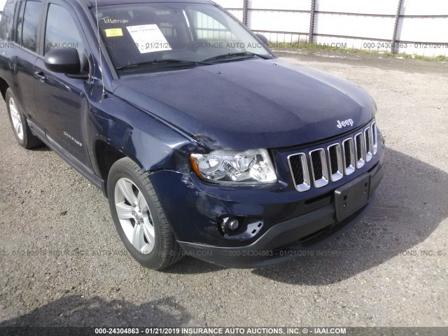 1J4NT1FA9BD139309 - 2011 JEEP COMPASS SPORT BLUE photo 6