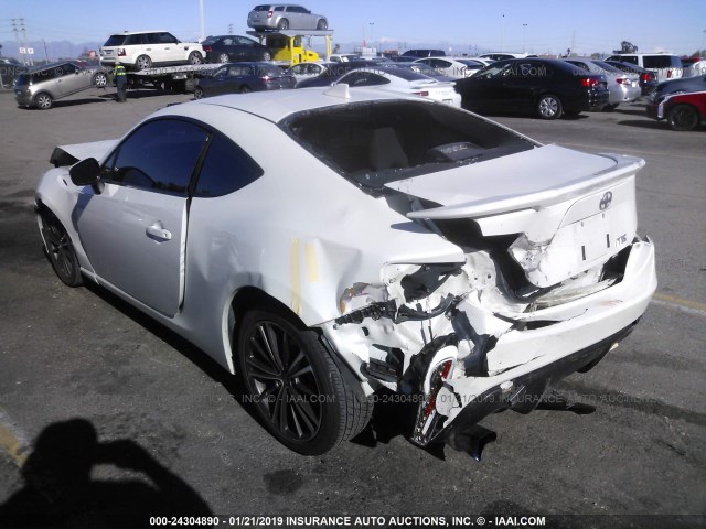 JF1ZNAA10G9702059 - 2016 TOYOTA SCION FR-S WHITE photo 3