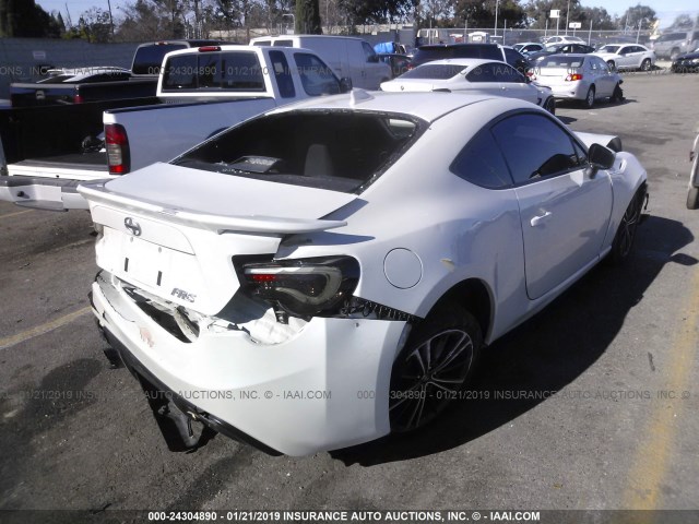 JF1ZNAA10G9702059 - 2016 TOYOTA SCION FR-S WHITE photo 4