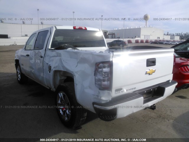 3GCPCPEH4JG450020 - 2018 CHEVROLET SILVERADO C1500 CUSTOM WHITE photo 3