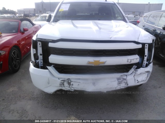 3GCPCPEH4JG450020 - 2018 CHEVROLET SILVERADO C1500 CUSTOM WHITE photo 6