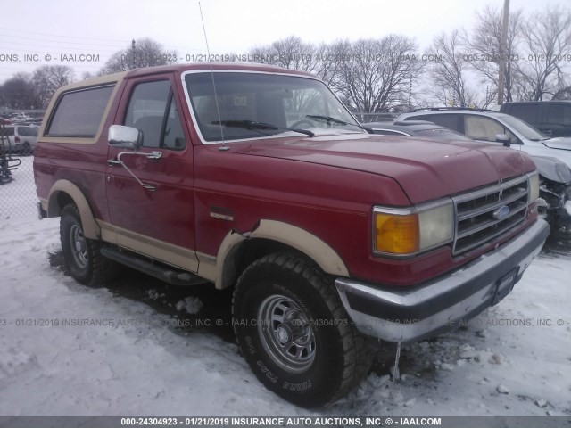 1FMEU15N4LLA21064 - 1990 FORD BRONCO U100 RED photo 1