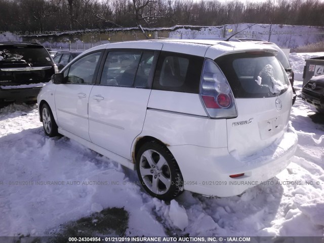 JM1CR293870137242 - 2007 MAZDA 5 WHITE photo 3