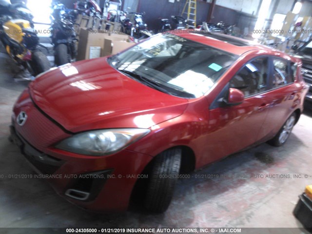 JM1BL1H63A1264758 - 2010 MAZDA 3 S RED photo 2