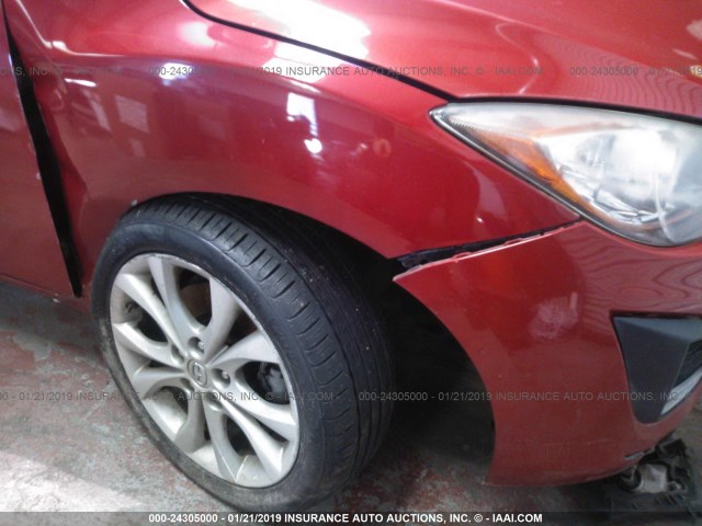 JM1BL1H63A1264758 - 2010 MAZDA 3 S RED photo 6