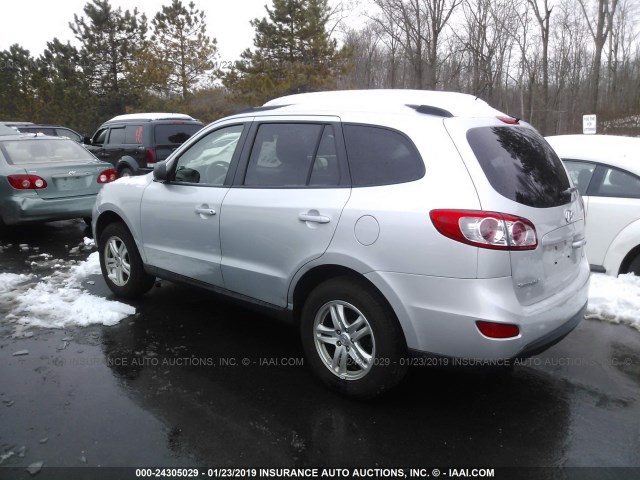 5XYZGDAB2CG146408 - 2012 HYUNDAI SANTA FE GLS SILVER photo 3