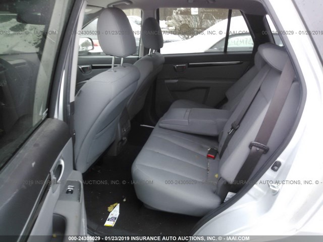 5XYZGDAB2CG146408 - 2012 HYUNDAI SANTA FE GLS SILVER photo 8