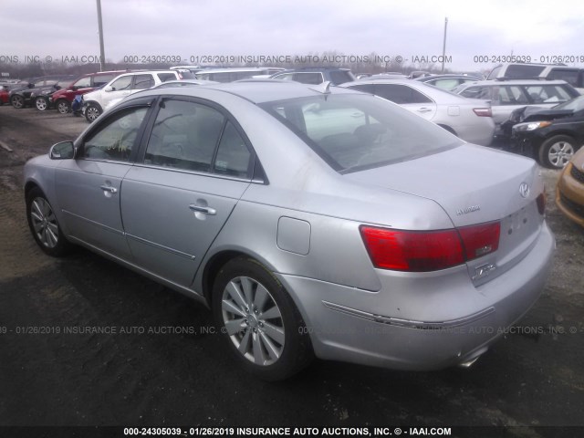 5NPEU46F39H563976 - 2009 HYUNDAI SONATA SE/LIMITED SILVER photo 3