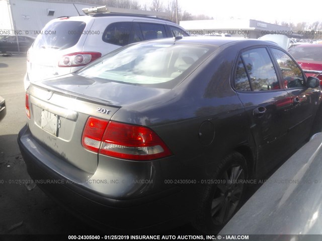 YS3FD49Y271146766 - 2007 SAAB 9-3 2.0T GRAY photo 4