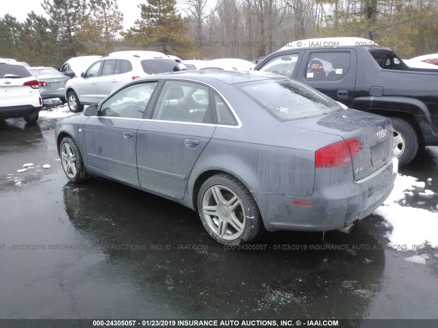 WAUDF78E47A143124 - 2007 AUDI A4 2.0T QUATTRO BLUE photo 3