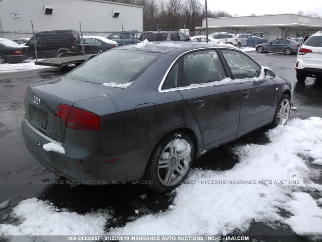 WAUDF78E47A143124 - 2007 AUDI A4 2.0T QUATTRO BLUE photo 4