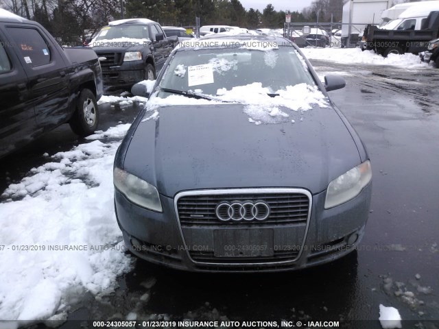 WAUDF78E47A143124 - 2007 AUDI A4 2.0T QUATTRO BLUE photo 6