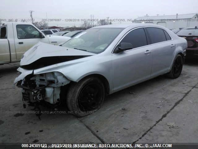 1G1ZB5EB1AF258799 - 2010 CHEVROLET MALIBU LS SILVER photo 2