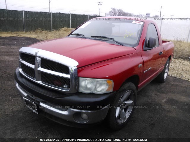 1D7HA16N24J210064 - 2004 DODGE RAM 1500 ST/SLT RED photo 2