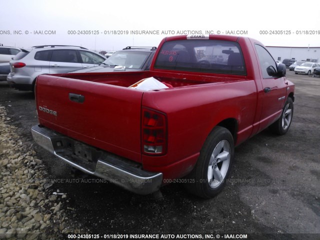 1D7HA16N24J210064 - 2004 DODGE RAM 1500 ST/SLT RED photo 4