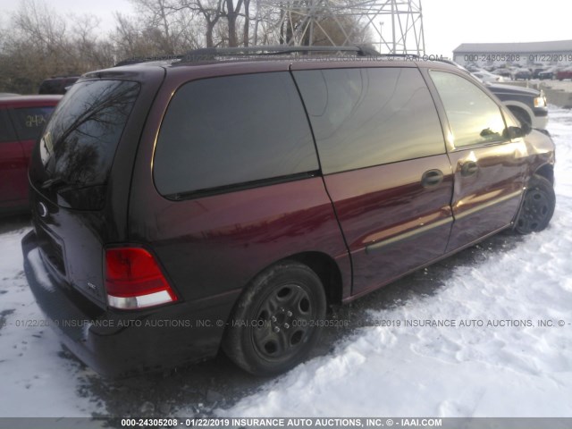 2FMZA51646BA33509 - 2006 FORD FREESTAR SE RED photo 4