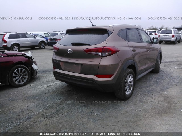 KM8J33A4XHU264941 - 2017 HYUNDAI TUCSON BROWN photo 4