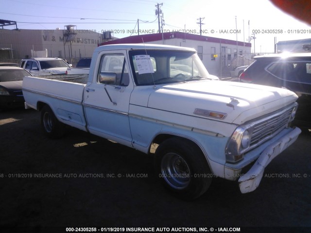 F10ARD29669 - 1968 FORD F100 WHITE photo 1