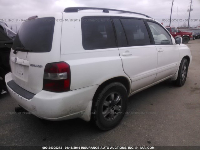 JTEDP21A340039327 - 2004 TOYOTA HIGHLANDER LIMITED WHITE photo 4