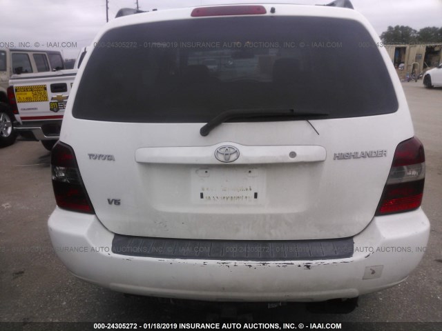 JTEDP21A340039327 - 2004 TOYOTA HIGHLANDER LIMITED WHITE photo 6