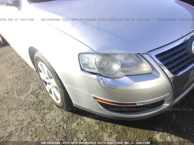 WVWAK73C86P049329 - 2006 VOLKSWAGEN PASSAT 2.0T/2.0T VALUE SILVER photo 6