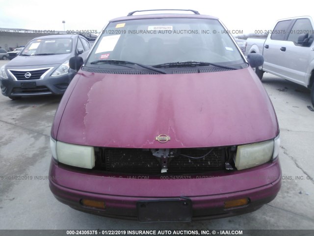 4N2DN11W5SD857502 - 1995 NISSAN QUEST XE/GXE RED photo 6