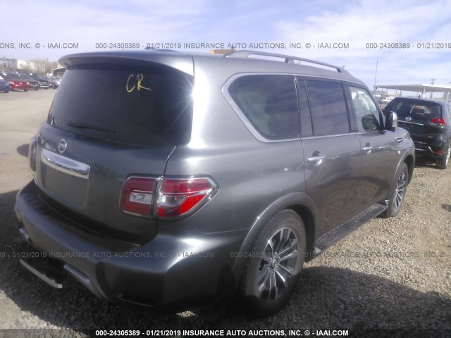 JN8AY2ND9JX002024 - 2018 NISSAN ARMADA SV/SL/PLATINUM GRAY photo 4