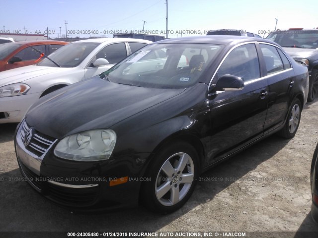 3VWRM71K79M059459 - 2009 VOLKSWAGEN JETTA SE/SEL BLACK photo 2