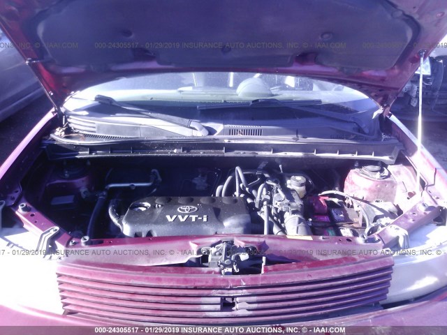 JTLKT334364110076 - 2006 TOYOTA SCION XB Марун фото 10