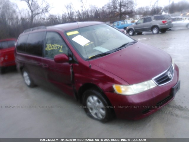 5FNRL18004B075474 - 2004 HONDA ODYSSEY EXL RED photo 1