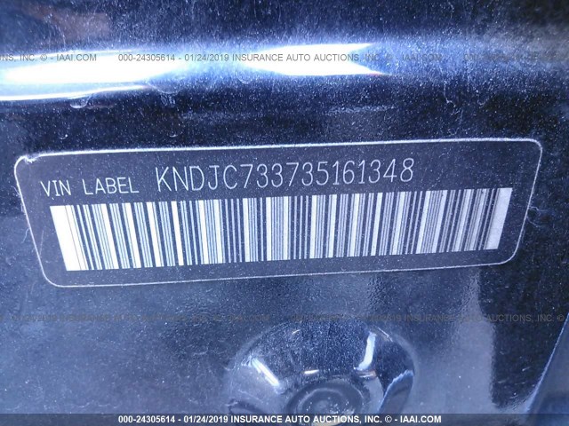 KNDJC733735161348 - 2003 KIA SORENTO EX/LX BLACK photo 9