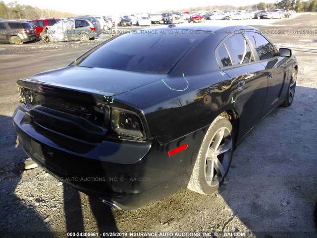 2C3CDXHGXEH295224 - 2014 DODGE CHARGER SXT BLACK photo 4