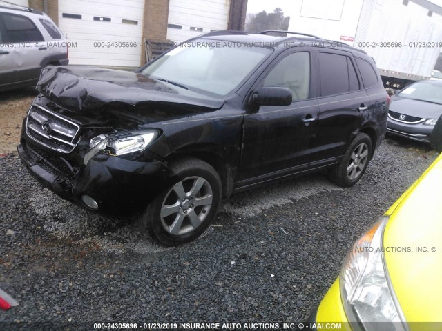 5NMSH13E17H103226 - 2007 HYUNDAI SANTA FE SE/LIMITED BLACK photo 2