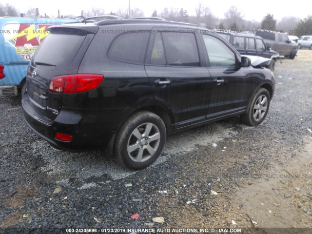 5NMSH13E17H103226 - 2007 HYUNDAI SANTA FE SE/LIMITED BLACK photo 4