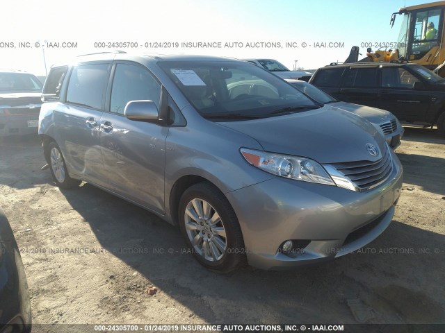 5TDDZ3DC0HS155332 - 2017 TOYOTA SIENNA XLE/LIMITED GRAY photo 1